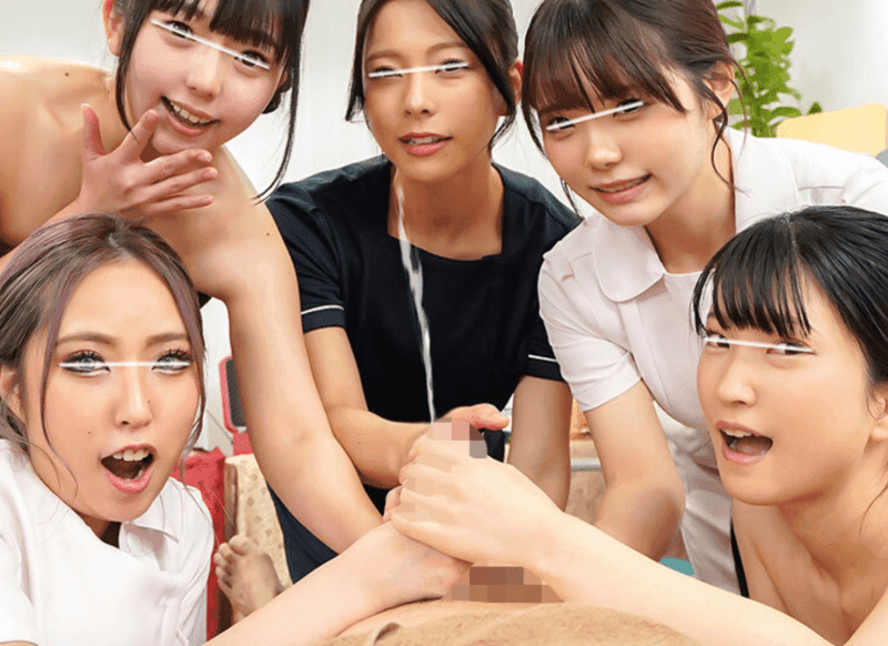 【エステティシャン】巨乳5人と手コキ6Pするハーレムエロタレ用無料エロ動画♡