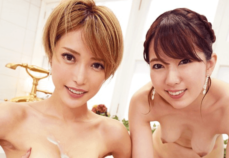 【波多野結衣・君島みお】巨乳高級ソープ嬢2人と男1人が3Pハーレムエロタレ用アダルトAV無料エロ動画♡